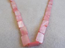 Czech Shell Beads Rectangle 3x10x15mm +/-26pcs Lt Pink
