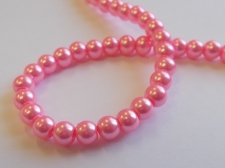 GLASS PEARLS 6MM PINK