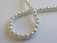 GLASS PEARLS 6MM WHITE