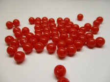 PONY BEADS 6MM 250G RED