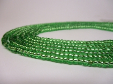 Czech Seed Beads 8/0 Foil Lt Green 3str x +/-20cm