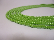 Czech Seed Beads 8/0 Pearl Lt Green 3str x +/-20cm