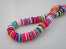 Rubber Disc Beads 8mm  40cm Mix 2