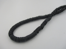 Rubber Disc Beads 5mm/ 40cm Black