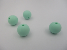 Silicone Beads 12mm 4pcs Green