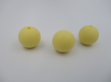 Silicone Beads 15mm 3pcs Yellow