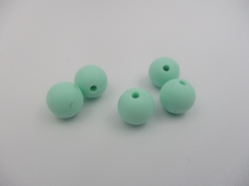 Silicone Beads 9mm 5pcs Green