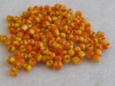 Seed Beads 2 Tone Yellow/Orange 6/0 225g