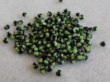 Seed Beads 2 Tone Lt Green/Black 8/0 225g