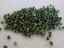 Seed Beads 2 Tone Lt Green/Black 11/0 225g