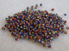 Seed Beads 2 Tone Lt Green/Blue/Red 11/0 225g