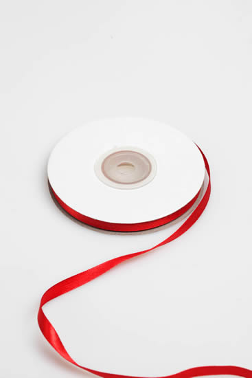 SATIN RIBBON 6MM RED