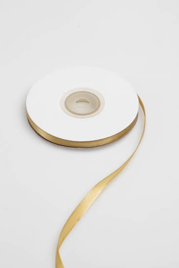 SATIN RIBBON 6MM GOLD