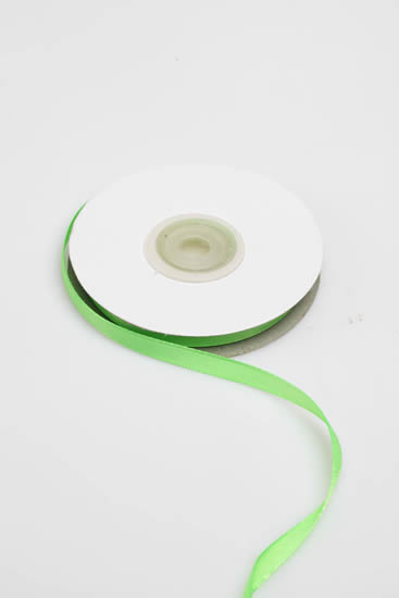 SATIN RIBBON 6MM LIME