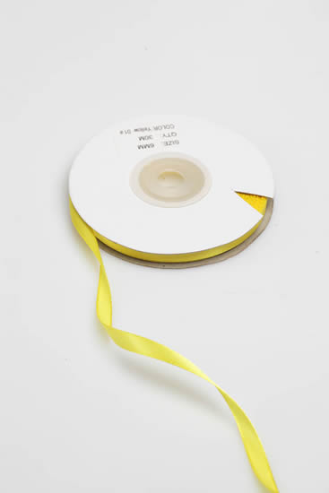 SATIN RIBBON 6MM YELLOW