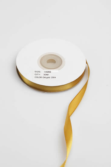 SATIN RIBBON 10MM OLD GOLD