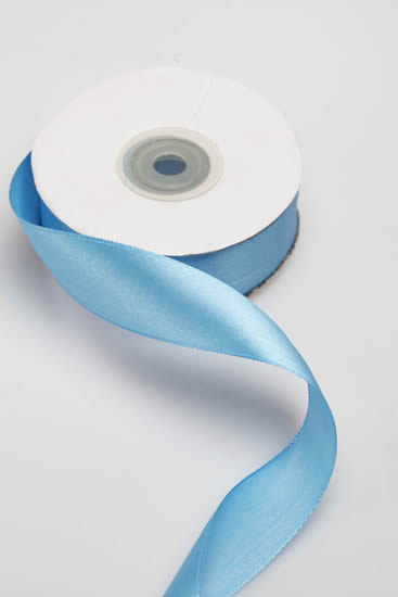 SATIN RIBBON 25MM BABY BLUE