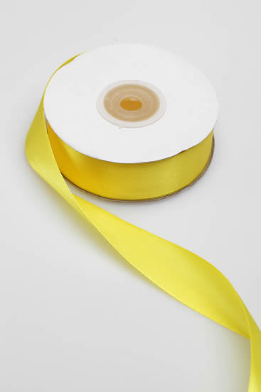 SATIN RIBBON 25MM YELLOW