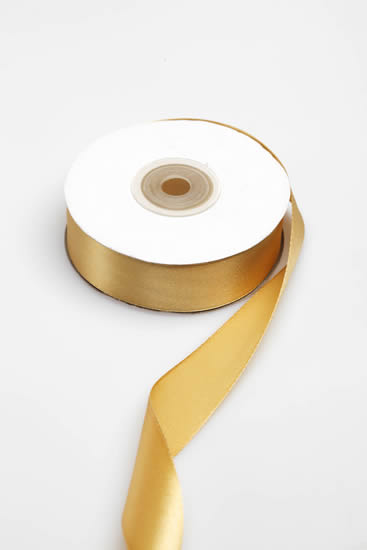 SATIN RIBBON 25MM GOLD