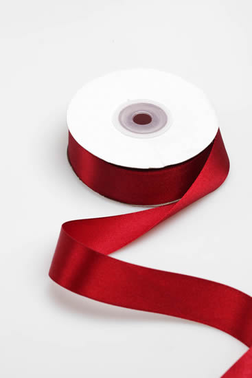 SATIN RIBBON 25MM MAROON