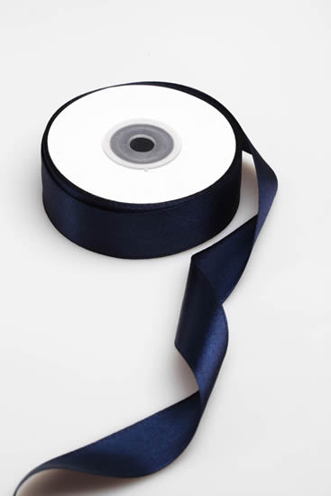 SATIN RIBBON 25MM NAVY