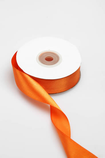 SATIN RIBBON 25MM BURNT ORANGE