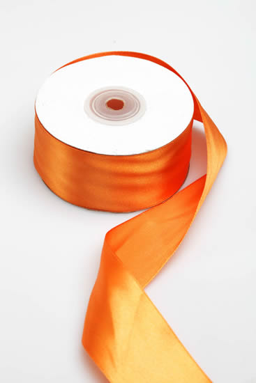 SATIN RIBBON 38MM BURNT ORANGE