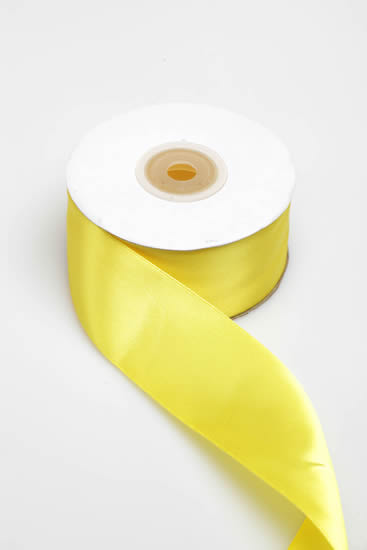 SATIN RIBBON 38MM YELLOW