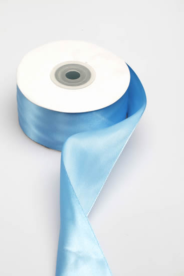 SATIN RIBBON 38MM BABY BLUE