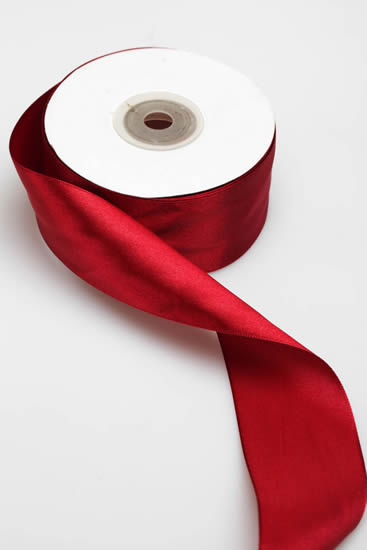 SATIN RIBBON 38MM MAROON