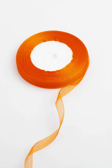 ORGANZA RIBBON 10MM ORANGE