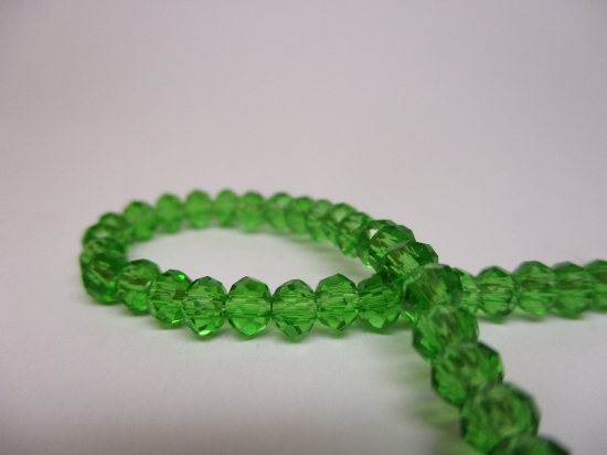 Crystal Disc 4mm Green  +/-140pcs