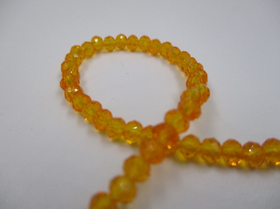 Crystal Disc 4mm Orange +/-140pcs