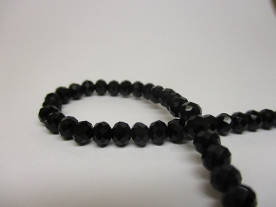 Crystal Disc 4mm Black  +/-140pcs