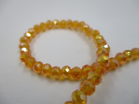 Crystal Disc 4mm Orange Ab +/-140pcs