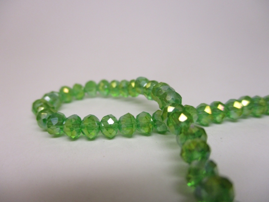 Crystal Disc 4mm Green AB  +/-140pcs