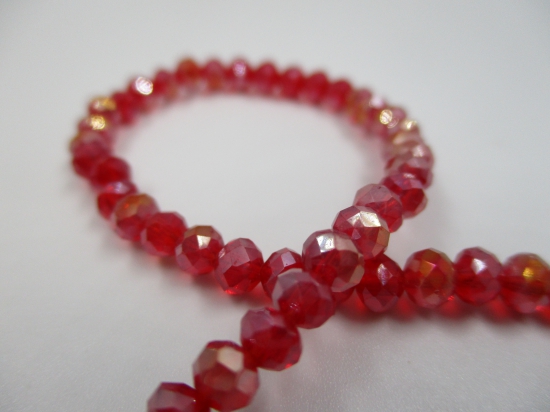 Crystal Disc 4mm Dk Red Ab +/-140pcs