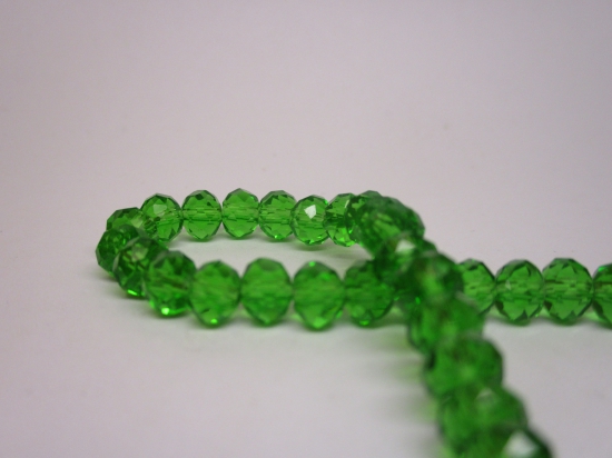 Crystal Disc 6mm +/-90pcs Green