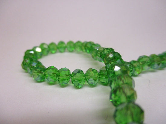 Crystal Disc 6mm +/-90pcs Green AB