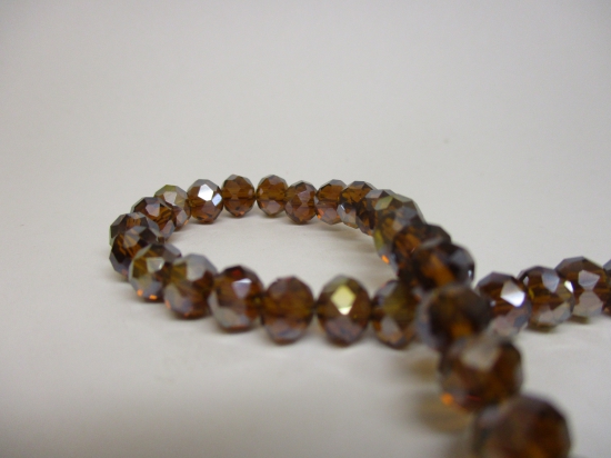 Crystal Disc 6mm Brown AB +/-90pcs