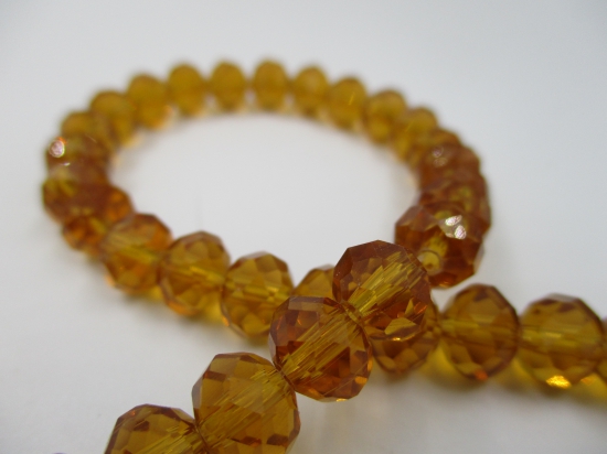 Crystal Disc Brown 8mm +/-60pcs