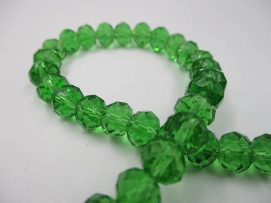 Crystal Disc Green 8mm +/-60pcs