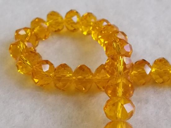Crystal Disc 8mm +/-60pcs Gold