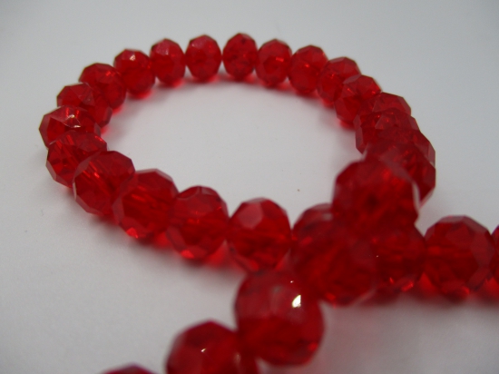 Crystal Disc Red 8mm +/-60pcs