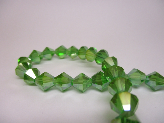 Crystal Bic 8mm +/-40pcs Green AB