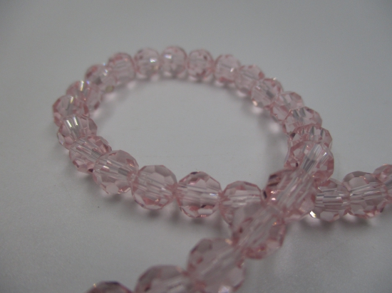 Crystal Round 6mm Pink +/-90pcs