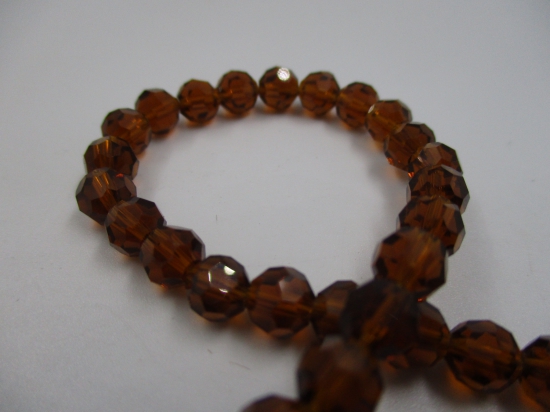 Crystal Round 6mm +/-90pcs Brown