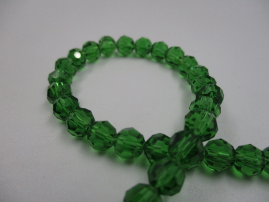 Crystal Round 6mm +/-90pcs Green
