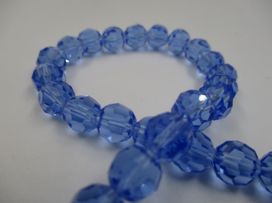 Crystal Round 8mm Blue +/-70pcs