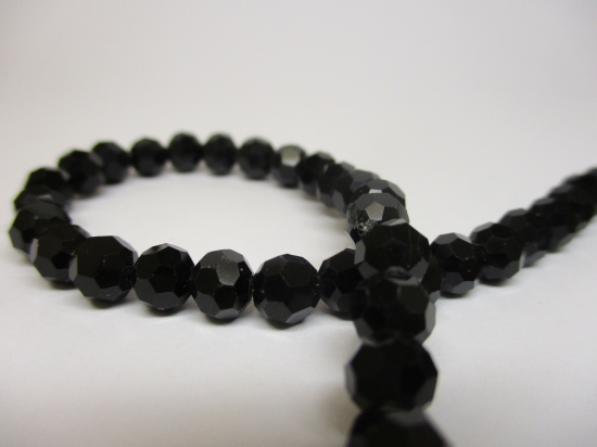 Crystal Round 6mm Black +/-90pcs